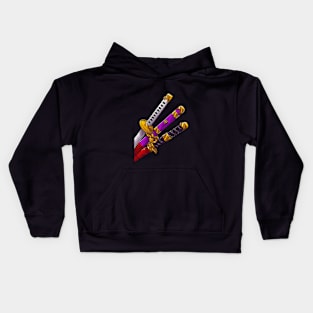 Three katana style Kids Hoodie